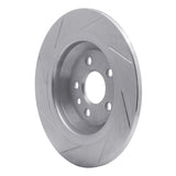 Dynamic Friction 2007-2018 Volvo S60/S60 Cross Country Rear Right Slotted Silver Brake Rotor by Dynamic Friction Company 611-27035R