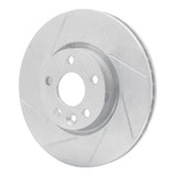 Dynamic Friction 2007-2018 Land Rover Range Rover Evoque Front Left Slotted Silver Brake Rotor by Dynamic Friction Company 611-27041L