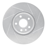 Dynamic Friction 2007-2018 Land Rover Range Rover Evoque Front Left Slotted Silver Brake Rotor by Dynamic Friction Company 611-27041L