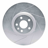 Dynamic Friction 2016-2022 Volvo S60 Front Left Slotted Silver Rotor by Dynamic Friction Company 611-27051L