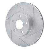 Dynamic Friction 1984-1985 BMW 318i Front Right Slotted Silver Brake Rotor