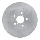 Dynamic Friction 1984-1985 BMW 318i Front Right Slotted Silver Brake Rotor