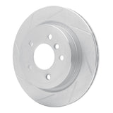 Dynamic Friction 2009-2016 BMW Z4 Rear Left Slotted Silver Brake Rotor by Dynamic Friction Company 611-31098L