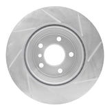 Dynamic Friction 2012-2020 BMW 328i RWD Rear Left Slotted Silver Brake Rotor by Dynamic Friction Company 611-31109L