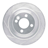 Dynamic Friction 2009-2014 Mini Cooper (Excl Clubman) Rear Left Slotted Silver Brake Rotor by Dynamic Friction Company 611-32007L
