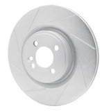 Dynamic Friction 2009-2014 Mini Cooper (Excl Clubman) Front Left Slotted Silver Brake Rotor by Dynamic Friction Company 611-32008L