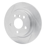 Dynamic Friction 2014-2022 BMW 220i (Mexico) Rear Left Slotted Silver Brake Rotor by Dynamic Friction Company 611-32016L