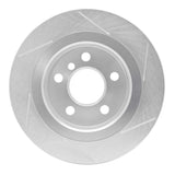 Dynamic Friction 2014-2022 BMW 220i (Mexico) Rear Left Slotted Silver Brake Rotor by Dynamic Friction Company 611-32016L