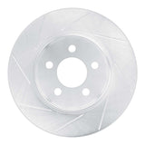 Dynamic Friction 2005-2021 Chrysler 300 Front Left Slotted Silver Brake Rotor by Dynamic Friction Company 611-39015L
