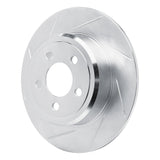 Dynamic Friction 2005-2021 Chrysler 300 Rear Left Slotted Silver Brake Rotor by Dynamic Friction Company 611-39016L