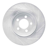 Dynamic Friction 2005-2021 Chrysler 300 Rear Left Slotted Silver Brake Rotor by Dynamic Friction Company 611-39016L
