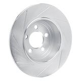 Dynamic Friction 2005-2021 Chrysler 300 Rear Left Slotted Silver Brake Rotor by Dynamic Friction Company 611-39016L