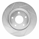 Dynamic Friction 2007-2022 Chrysler 200 Front Left Slotted Silver Brake Rotor by Dynamic Friction Company 611-39023L