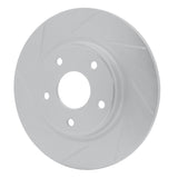Dynamic Friction 2017-2021 Chrysler Pacifica Rear Left Slotted Silver Brake Rotor by Dynamic Friction Company 611-39030L