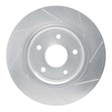 Dynamic Friction 2017-2021 Chrysler Pacifica Rear Left Slotted Silver Brake Rotor by Dynamic Friction Company 611-39030L