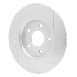 Dynamic Friction 2017-2021 Chrysler Pacifica Rear Left Slotted Silver Brake Rotor by Dynamic Friction Company 611-39030L
