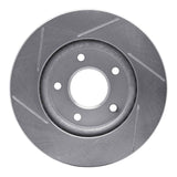Dynamic Friction 2007-2017 Dodge Caliber Front Right Slotted Silver Brake Rotor by Dynamic Friction Company 611-40024R