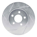 Dynamic Friction 1984-1995 Chrysler 600 Front Left Slotted Silver Brake Rotor by Dynamic Friction Company 611-40046L
