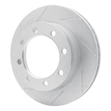 Dynamic Friction 1980-1993 Dodge RD200 Front Left Slotted Silver Brake Rotor by Dynamic Friction Company 611-40047L