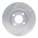 Dynamic Friction 1984-1985 Dodge Caravan Front Left Slotted Silver Brake Rotor by Dynamic Friction Company 611-40058L