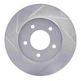 Dynamic Friction 1987-1990 Dodge Dakota 4WD Front Left Slotted Silver Brake Rotor by Dynamic Friction Company 611-40067L