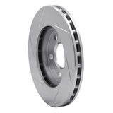 Dynamic Friction 1996-2000 Chrysler Caravan Front Right Slotted Silver Brake Rotor by Dynamic Friction Company 611-40080R