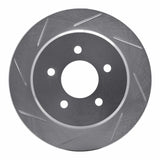 Dynamic Friction 1997-2007 Chrysler Caravan Rear Left Slotted Silver Brake Rotor by Dynamic Friction Company 611-40083L