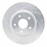 Dynamic Friction 2012-2021 Dodge Grand Caravan Front Left Slotted Silver Brake Rotor by Dynamic Friction Company 611-40112L