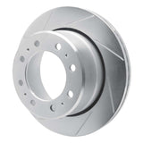 Dynamic Friction 2009-2022 Dodge Ram 2500 Rear Left Slotted Silver Brake Rotor by Dynamic Friction Company 611-40118L