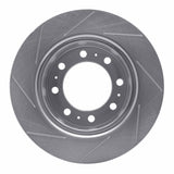 Dynamic Friction 2009-2022 Dodge Ram 2500 Rear Right Slotted Silver Brake Rotor by Dynamic Friction Company 611-40118R