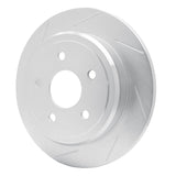 Dynamic Friction 2005-2010 Jeep Commander Rear Left Slotted Silver Brake Rotor by Dynamic Friction Company 611-42001L