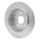 Dynamic Friction 2005-2010 Jeep Commander Rear Left Slotted Silver Brake Rotor by Dynamic Friction Company 611-42001L