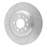 Dynamic Friction 2014-2021 Jeep Cherokee Rear Left Slotted Silver Brake Rotor by Dynamic Friction Company 611-42010L