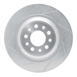 Dynamic Friction 2014-2021 Jeep Cherokee Rear Left Slotted Silver Brake Rotor by Dynamic Friction Company 611-42010L