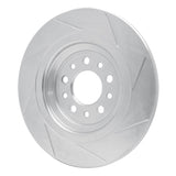Dynamic Friction 2014-2021 Jeep Cherokee Rear Left Slotted Silver Brake Rotor by Dynamic Friction Company 611-42010L