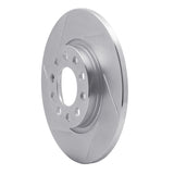 Dynamic Friction 2014-2021 Chrysler 200 Rear Left Slotted Silver Brake Rotor by Dynamic Friction Company 611-42012L