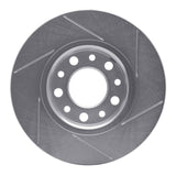 Dynamic Friction 2014-2021 Chrysler 200 Rear Left Slotted Silver Brake Rotor by Dynamic Friction Company 611-42012L
