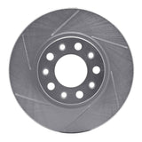 Dynamic Friction 2014-2021 Chrysler 200 Rear Left Slotted Silver Brake Rotor by Dynamic Friction Company 611-42012L
