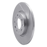 Dynamic Friction 2014-2021 Chrysler 200 Rear Right Slotted Silver Brake Rotor by Dynamic Friction Company 611-42012R