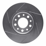 Dynamic Friction 2014-2021 Chrysler 200 Rear Right Slotted Silver Brake Rotor by Dynamic Friction Company 611-42012R
