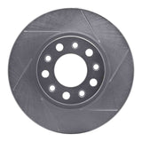 Dynamic Friction 2014-2021 Chrysler 200 Rear Right Slotted Silver Brake Rotor by Dynamic Friction Company 611-42012R