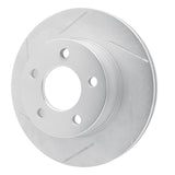 Dynamic Friction 1980-1989 Jeep Cherokee Front Left Slotted Silver Brake Rotor by Dynamic Friction Company 611-42015L