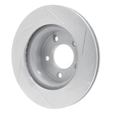 Dynamic Friction 1980-1989 Jeep Cherokee Front Left Slotted Silver Brake Rotor by Dynamic Friction Company 611-42015L