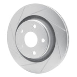 Dynamic Friction 2012-2018 Jeep Wrangler Front Left Slotted Silver Brake Rotor by Dynamic Friction Company 611-42033L