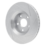 Dynamic Friction 2012-2018 Jeep Wrangler Front Left Slotted Silver Brake Rotor by Dynamic Friction Company 611-42033L