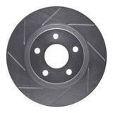 Dynamic Friction 1997-2005 Buick Aurora Front Left Slotted Silver Brake Rotor by Dynamic Friction Company 611-45008L