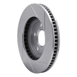 Dynamic Friction 1997-2005 Buick Aurora Front Left Slotted Silver Brake Rotor by Dynamic Friction Company 611-45008L