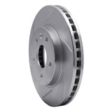 Dynamic Friction 2011-2016 Saab 9-5 Front Left Slotted Silver Brake Rotor by Dynamic Friction Company 611-45014L