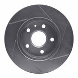 Dynamic Friction 2011-2016 Saab 9-5 Front Left Slotted Silver Brake Rotor by Dynamic Friction Company 611-45014L