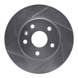 Dynamic Friction 2011-2016 Saab 9-5 Front Left Slotted Silver Brake Rotor by Dynamic Friction Company 611-45014L